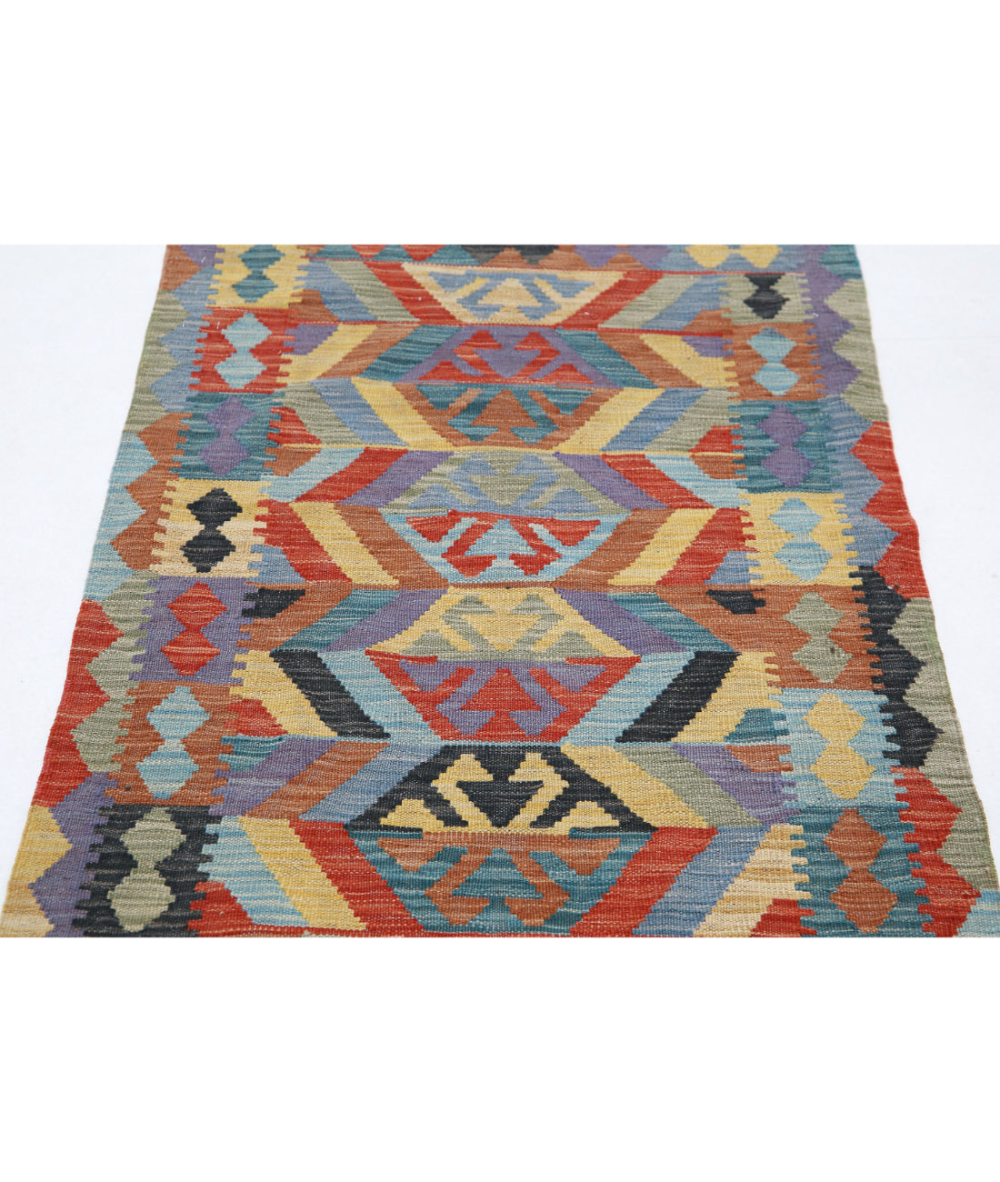 Maimana-Kilim 2'6'' X 4'2'' Hand-Knotted Wool Kilim 2'6'' x 4'2'' (75 X 125) / Multi / Multi