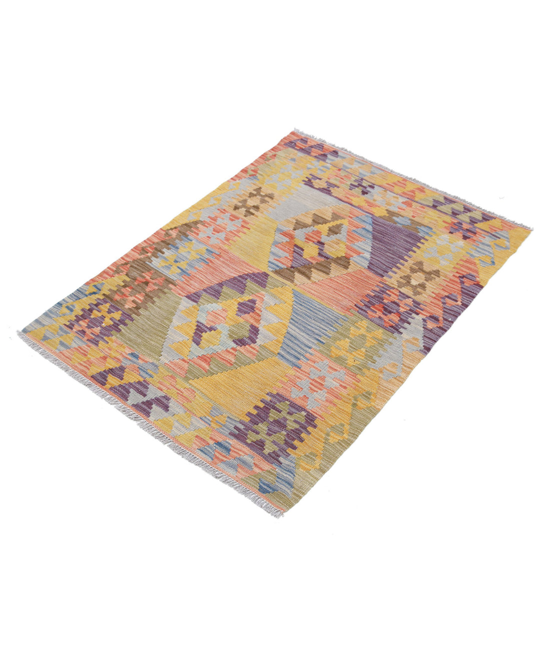 Maimana-Kilim 2'8'' X 3'10'' Hand-Knotted Wool Kilim 2'8'' x 3'10'' (80 X 115) / Multi / Multi