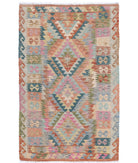 Maimana-Kilim 3'3'' X 5'2'' Hand-Knotted Wool Kilim 3'3'' x 5'2'' (98 X 155) / Multi / Multi