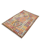 Maimana-Kilim 3'4'' X 5'0'' Hand-Knotted Wool Kilim 3'4'' x 5'0'' (100 X 150) / Multi / Multi