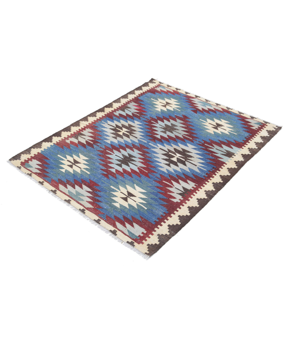 Maimana-Kilim 3'5'' X 4'6'' Hand-Knotted Wool Kilim 3'5'' x 4'6'' (103 X 135) / Multi / Multi