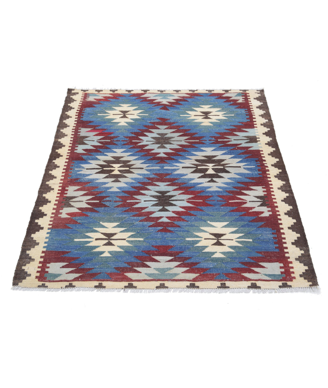 Maimana-Kilim 3'5'' X 4'6'' Hand-Knotted Wool Kilim 3'5'' x 4'6'' (103 X 135) / Multi / Multi