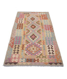 Maimana-Kilim 3'3'' X 6'3'' Hand-Knotted Wool Kilim 3'3'' x 6'3'' (98 X 188) / Multi / Multi