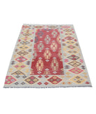 Maimana-Kilim 3'9'' X 6'1'' Hand-Knotted Wool Kilim 3'9'' x 6'1'' (113 X 183) / Rust / Grey