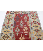 Maimana-Kilim 3'9'' X 6'1'' Hand-Knotted Wool Kilim 3'9'' x 6'1'' (113 X 183) / Rust / Grey