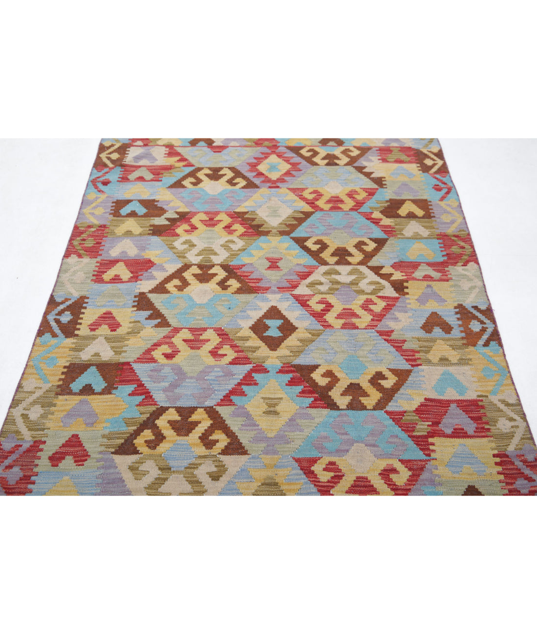 Maimana-Kilim 3'10'' X 6'0'' Hand-Knotted Wool Kilim 3'10'' x 6'0'' (115 X 180) / Multi / Multi