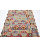 Maimana-Kilim 3'8'' X 5'8'' Hand-Knotted Wool Kilim 3'8'' x 5'8'' (110 X 170) / Multi / Multi