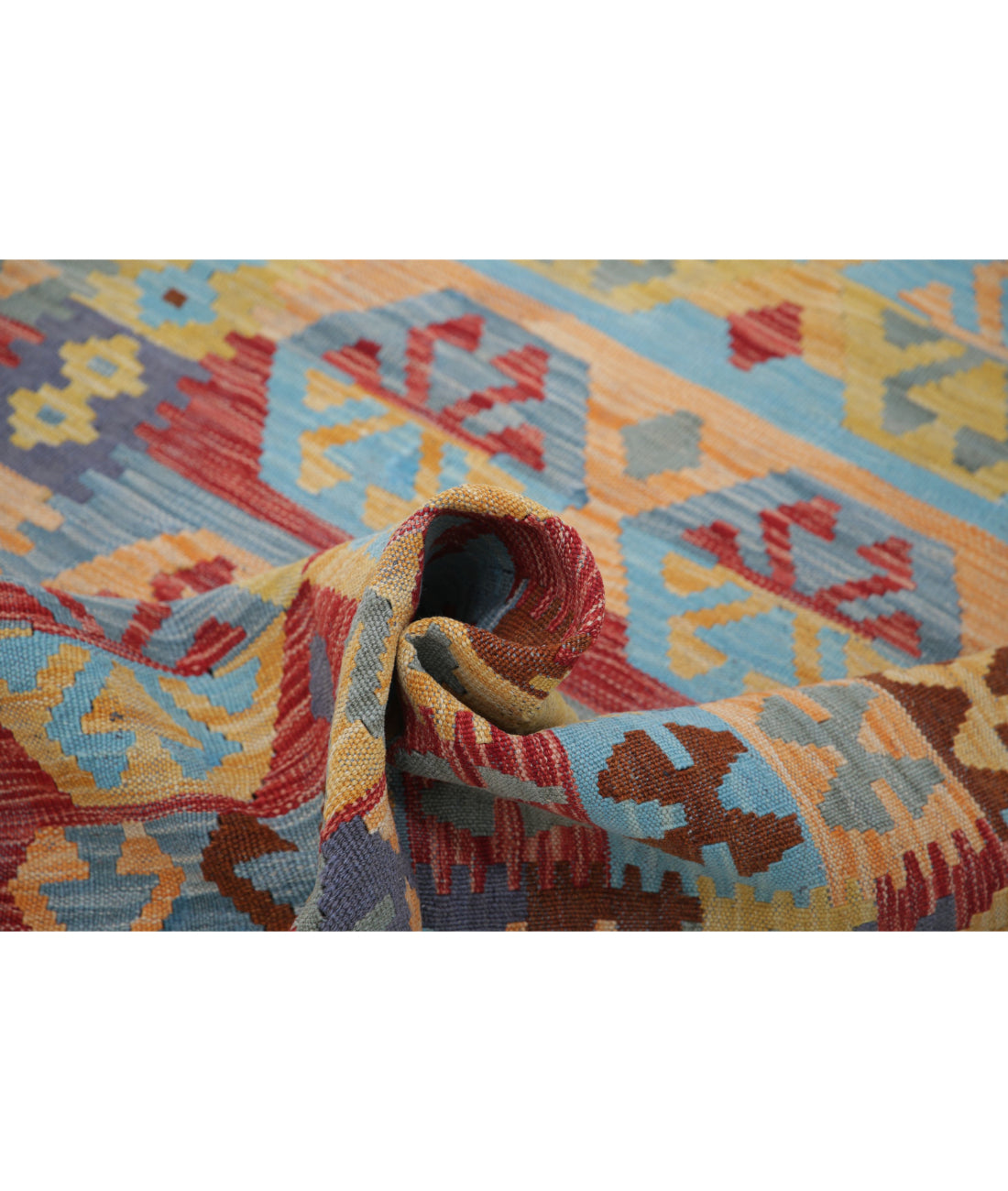 Maimana-Kilim 3'8'' X 5'8'' Hand-Knotted Wool Kilim 3'8'' x 5'8'' (110 X 170) / Multi / Multi