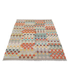 Maimana-Kilim 4'1'' X 5'8'' Hand-Knotted Wool Kilim 4'1'' x 5'8'' (123 X 170) / Multi / Multi