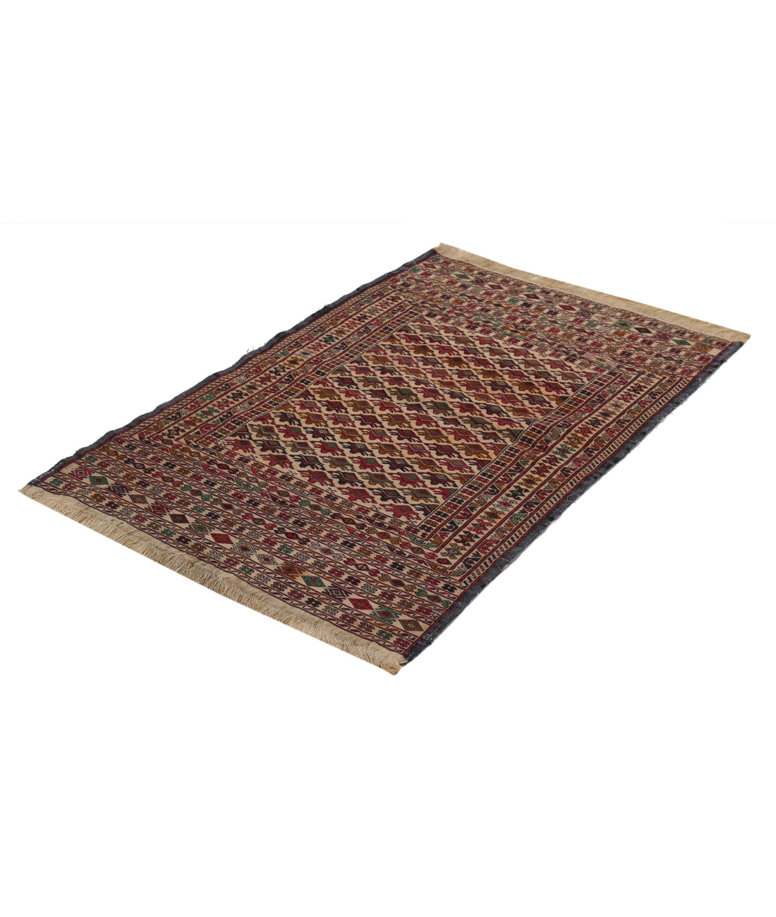 Maliki-Kilim 2'11'' X 4'8'' Hand-Woven Wool Kilim 2'11'' x 4'8'' (88 X 140) / Multi / Multi