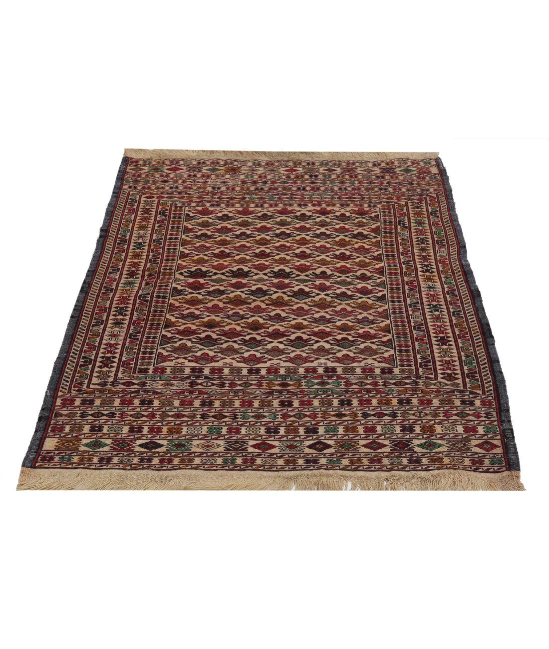 Maliki-Kilim 2'11'' X 4'8'' Hand-Woven Wool Kilim 2'11'' x 4'8'' (88 X 140) / Multi / Multi