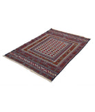 Maliki-Kilim 3'8'' X 5'6'' Hand-Woven Wool Kilim 3'8'' x 5'6'' (110 X 165) / Multi / Multi