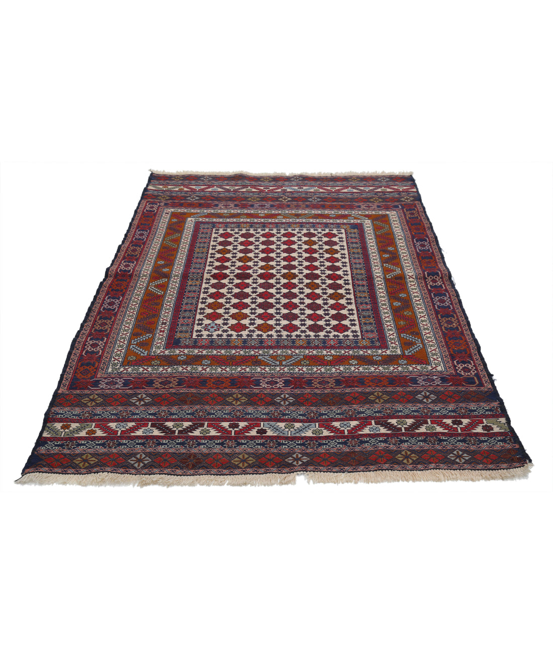 Maliki-Kilim 3'8'' X 5'6'' Hand-Woven Wool Kilim 3'8'' x 5'6'' (110 X 165) / Multi / Multi