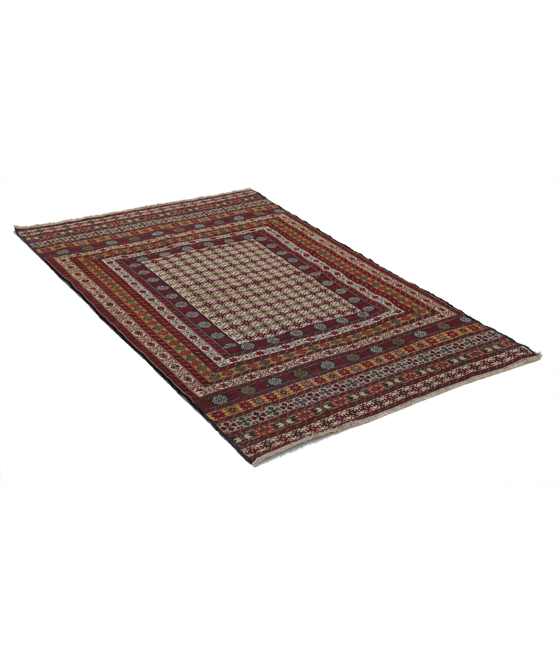 Maliki-Kilim 3'11'' X 5'11'' Hand-Woven Wool Kilim 3'11'' x 5'11'' (118 X 178) / Multi / Multi