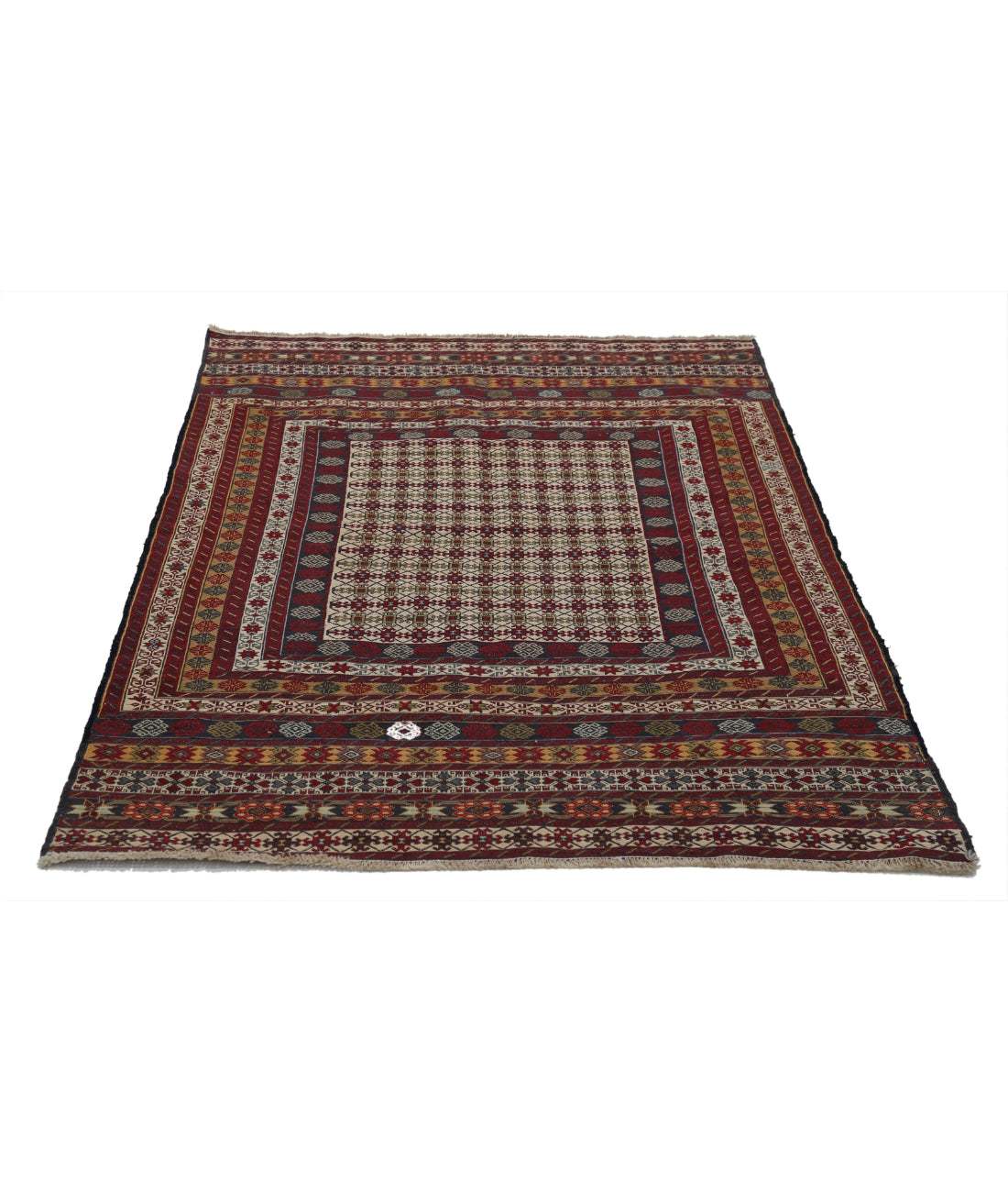 Maliki-Kilim 3'11'' X 5'11'' Hand-Woven Wool Kilim 3'11'' x 5'11'' (118 X 178) / Multi / Multi