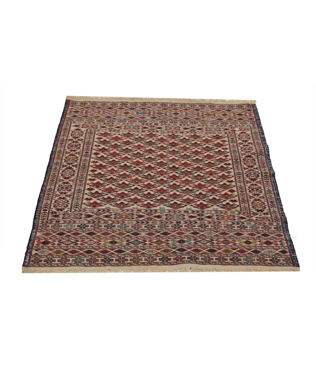 Maliki-Kilim 2'11'' X 4'2'' Hand-Woven Wool Kilim 2'11'' x 4'2'' (88 X 125) / Multi / Multi