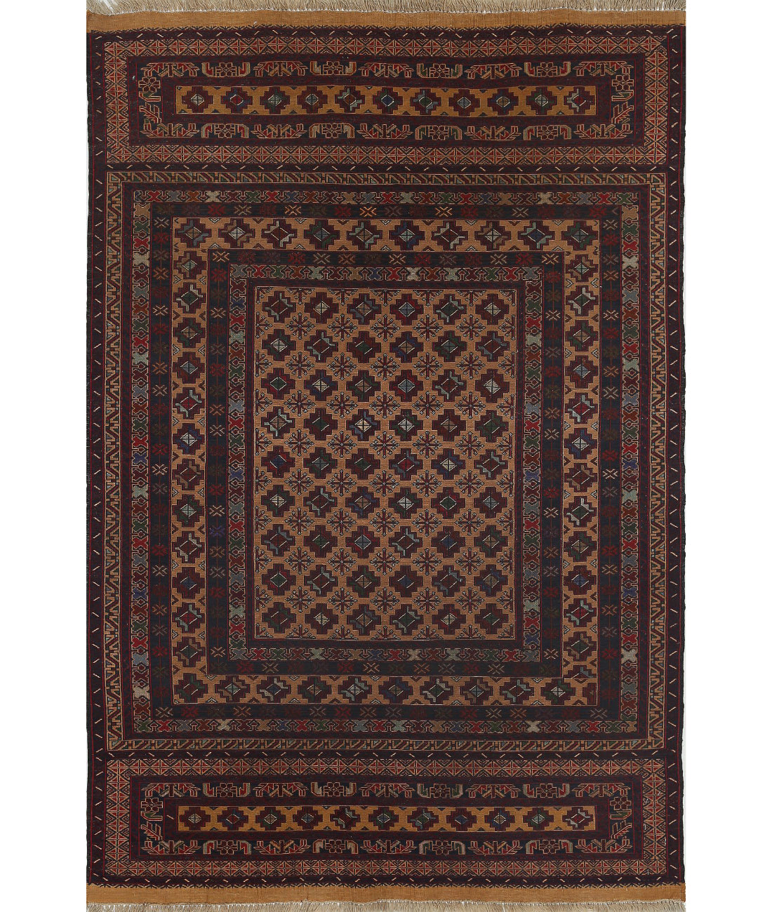 Maliki-Kilim 4'3'' X 6'4'' Hand-Woven Wool Kilim 4'3'' x 6'4'' (128 X 190) / Multi / Multi