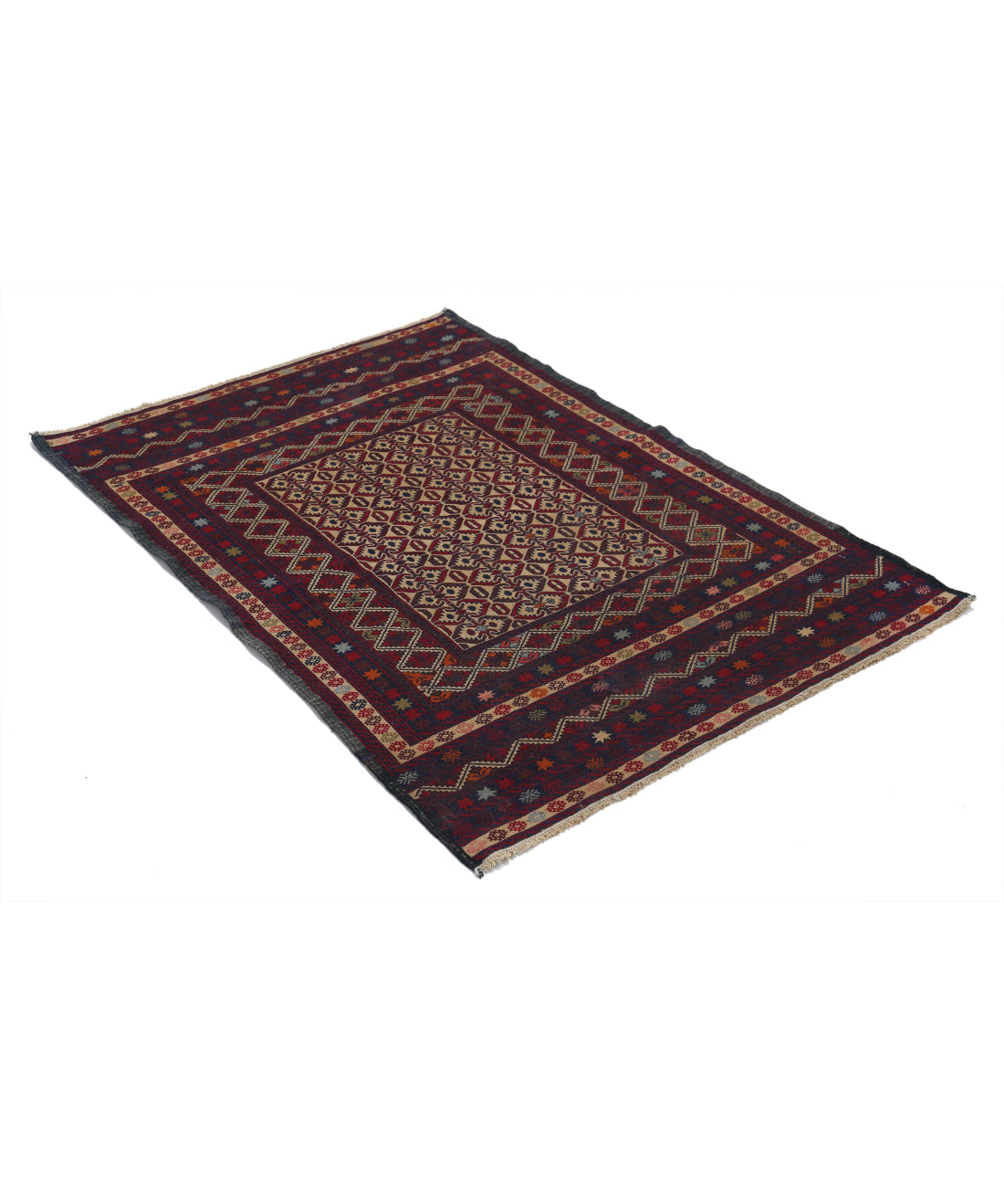 Maliki-Kilim 3'0'' X 4'6'' Hand-Woven Wool Kilim 3'0'' x 4'6'' (90 X 135) / Multi / Multi