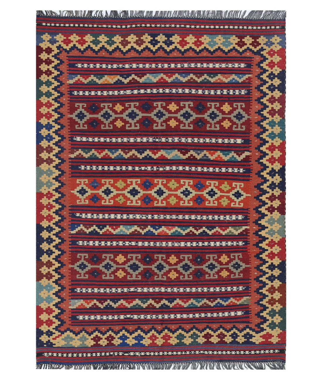 Maliki-Kilim 4'10'' X 6'10'' Hand-Woven Wool Kilim 4'10'' x 6'10'' (145 X 205) / Multi / Multi