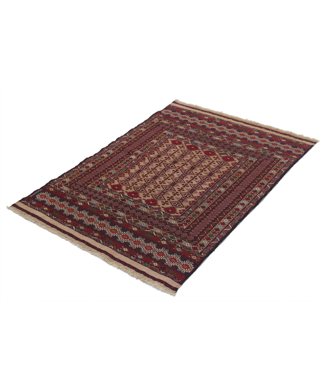 Maliki-Kilim 3'1'' X 4'7'' Hand-Woven Wool Kilim 3'1'' x 4'7'' (93 X 138) / Multi / Multi