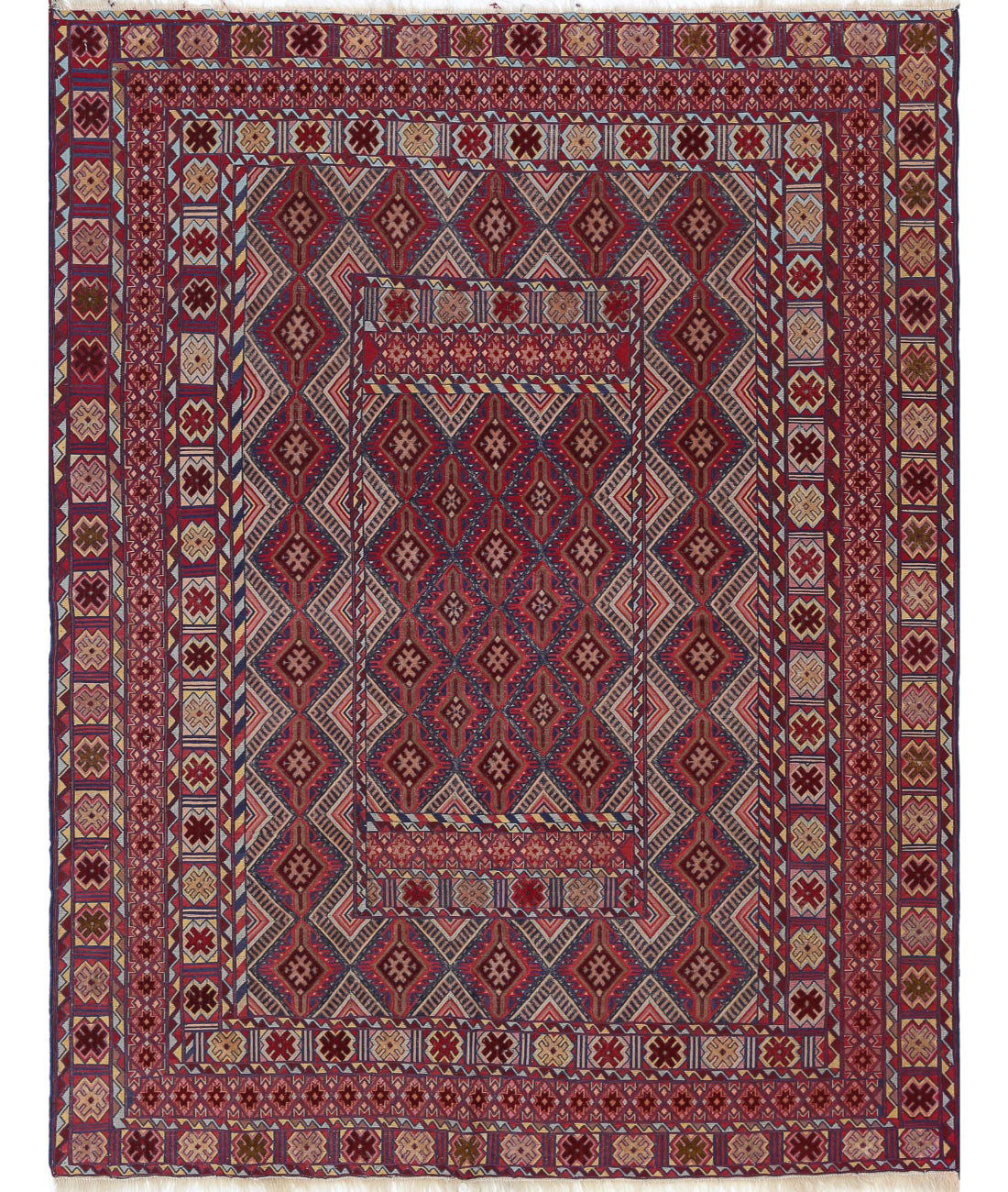 Nakhunak 4'4'' X 5'7'' Hand-Woven Wool Kilim 4'4'' x 5'7'' (130 X 168) / Multi / Multi