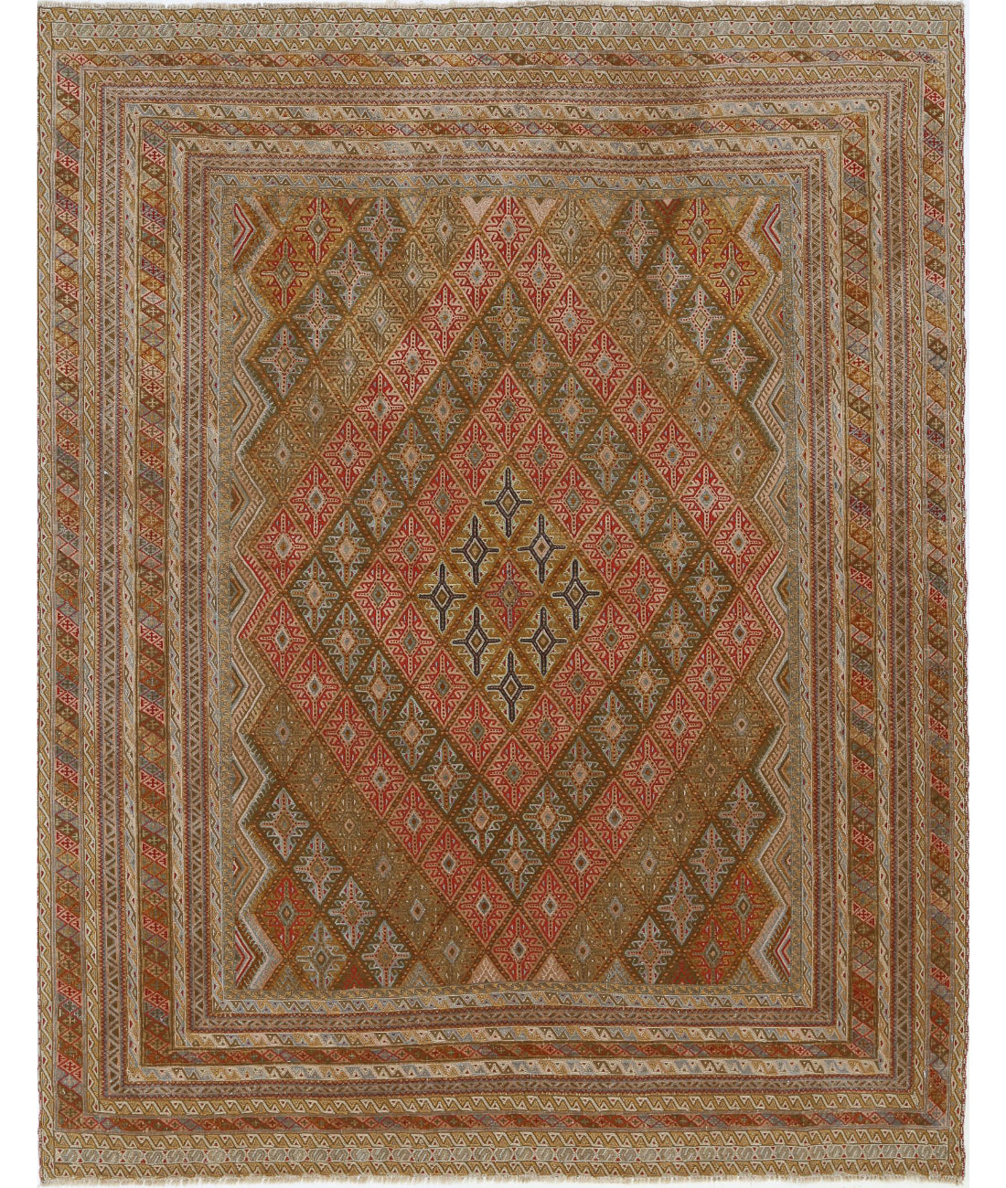 Nakhunak 4'10'' X 5'11'' Hand-Woven Wool Kilim 4'10'' x 5'11'' (145 X 178) / Multi / Multi