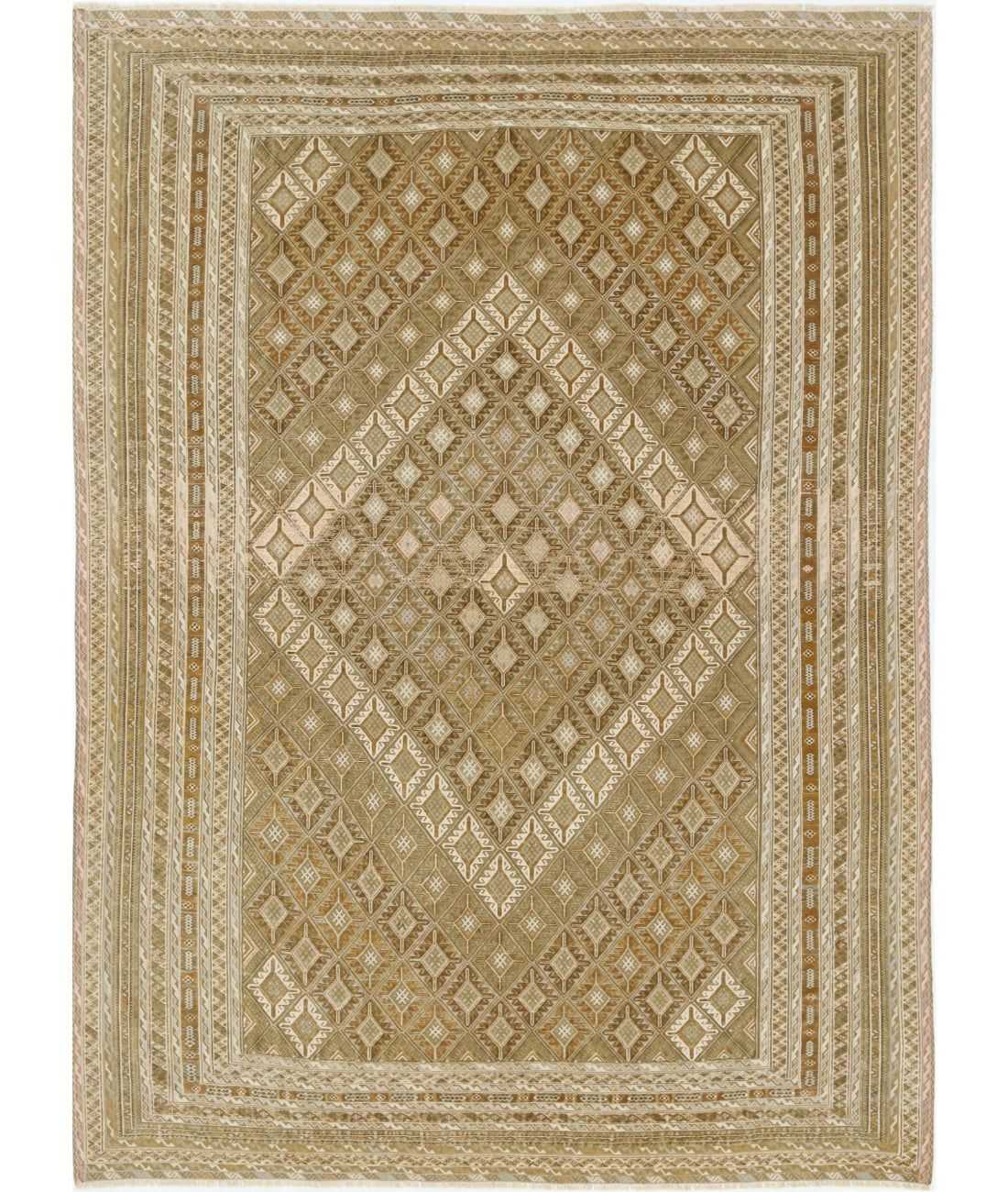 Nakhunak 6'3'' X 8'8'' Hand-Woven Wool Kilim 6'3'' x 8'8'' (188 X 260) / Multi / Multi