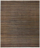 Hand Woven Natural Kilim Wool Rug 8' 5" X 9' 8" 8' 5" X 9' 8" (257 X 295) / Brown / Brown