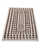 Natural-Kilim 2'7'' X 3'10'' Hand-Knotted Wool Kilim 2'7'' x 3'10'' (78 X 115) / Taupe / Ivory