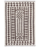 Natural-Kilim 2'7'' X 3'10'' Hand-Knotted Wool Kilim 2'7'' x 3'10'' (78 X 115) / Taupe / Ivory