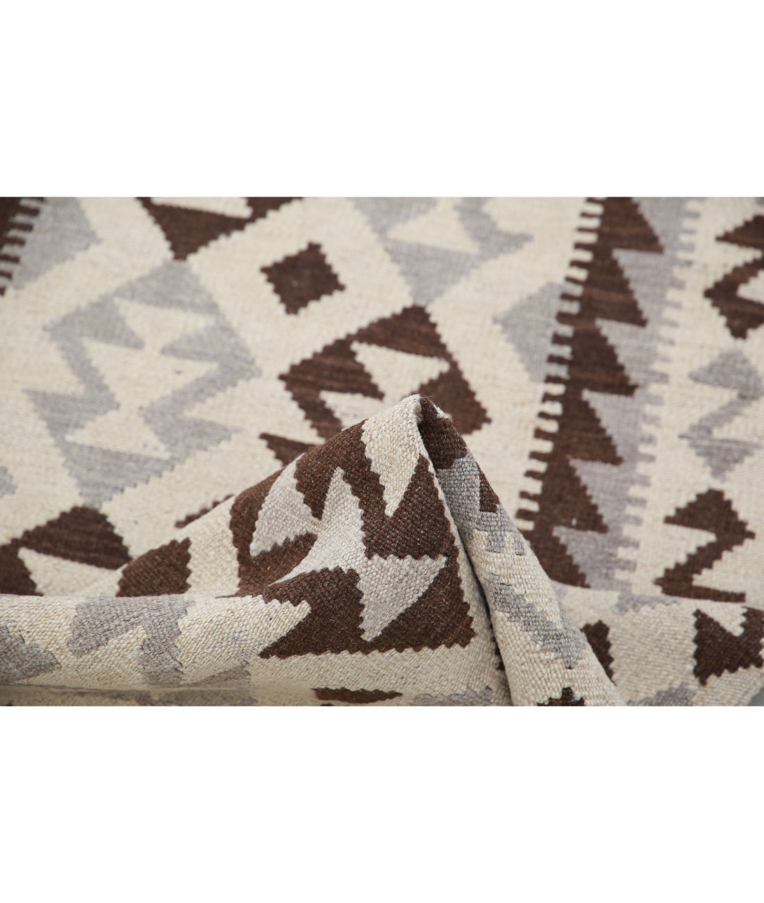 Natural-Kilim 2'9'' X 3'10'' Hand-Knotted Wool Kilim 2'9'' x 3'10'' (83 X 115) / Ivory / Taupe