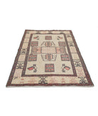 Silk-Kilim 4'0'' X 6'2'' Hand-Woven Silk Kilim 4'0'' x 6'2'' (120 X 185) / Multi / Multi