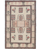 Silk-Kilim 4'0'' X 6'2'' Hand-Woven Silk Kilim 4'0'' x 6'2'' (120 X 185) / Multi / Multi