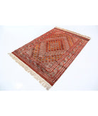 Silk-Tane 4'9'' X 6'9'' Hand-Knotted Silk Rug 4'9'' x 6'9'' (143 X 203) / Rust / Red