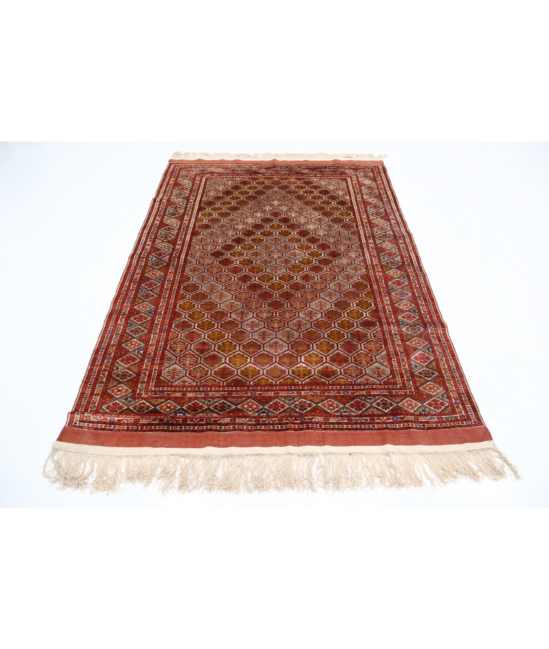 Silk-Tane 4'9'' X 6'9'' Hand-Knotted Silk Rug 4'9'' x 6'9'' (143 X 203) / Rust / Red