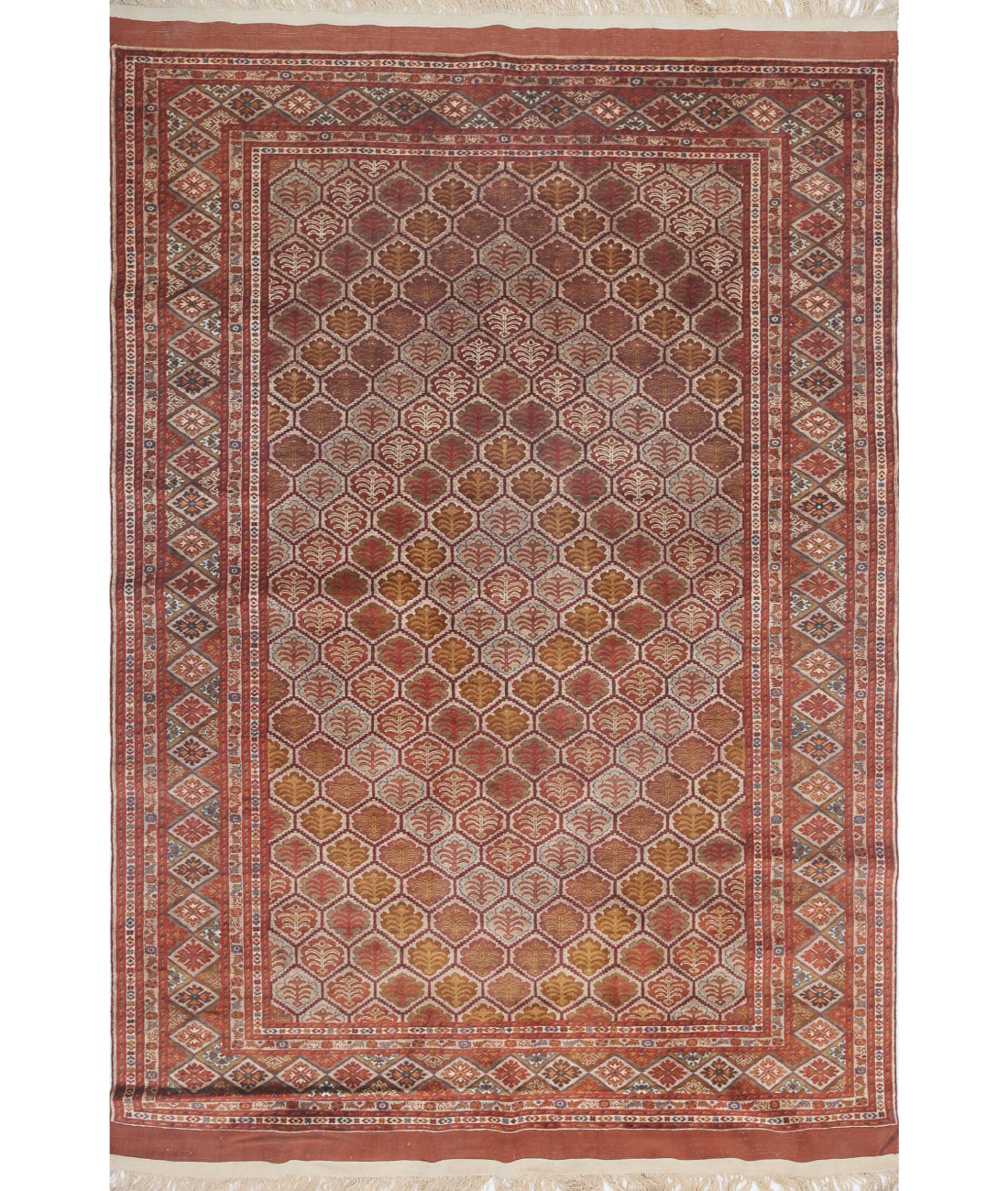 Silk-Tane 4'9'' X 6'9'' Hand-Knotted Silk Rug 4'9'' x 6'9'' (143 X 203) / Rust / Red