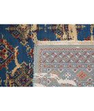 Ajrak 4'0'' X 6'1'' Power-Loomed Wool-Bamboo Silk Rug 4'0'' x 6'1'' (120 X 183) / Blue / Red
