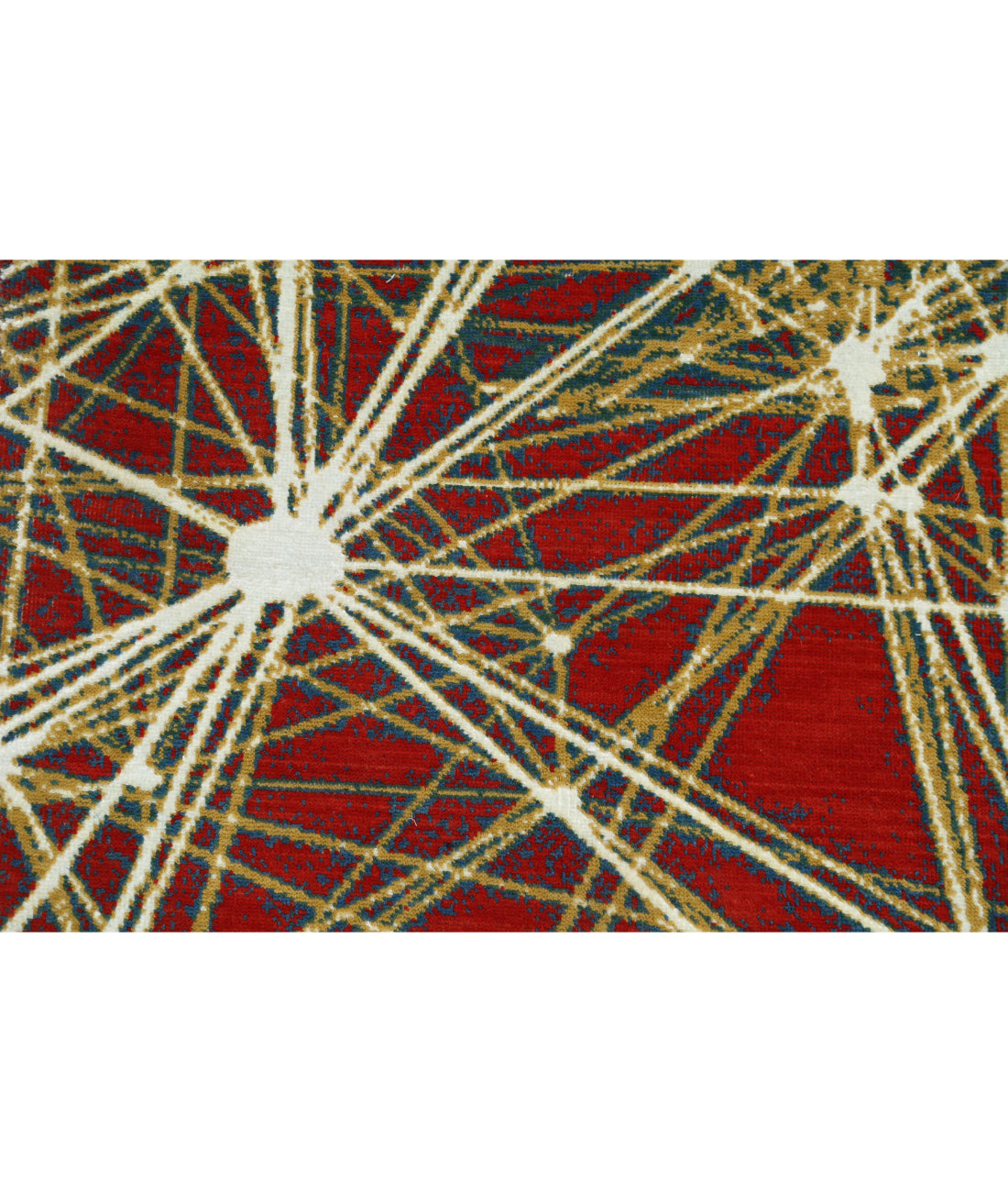 Dhanak 4'0'' X 5'9'' Power-Loomed Wool Rug 4'0'' x 5'9'' (120 X 173) / Red / Gold