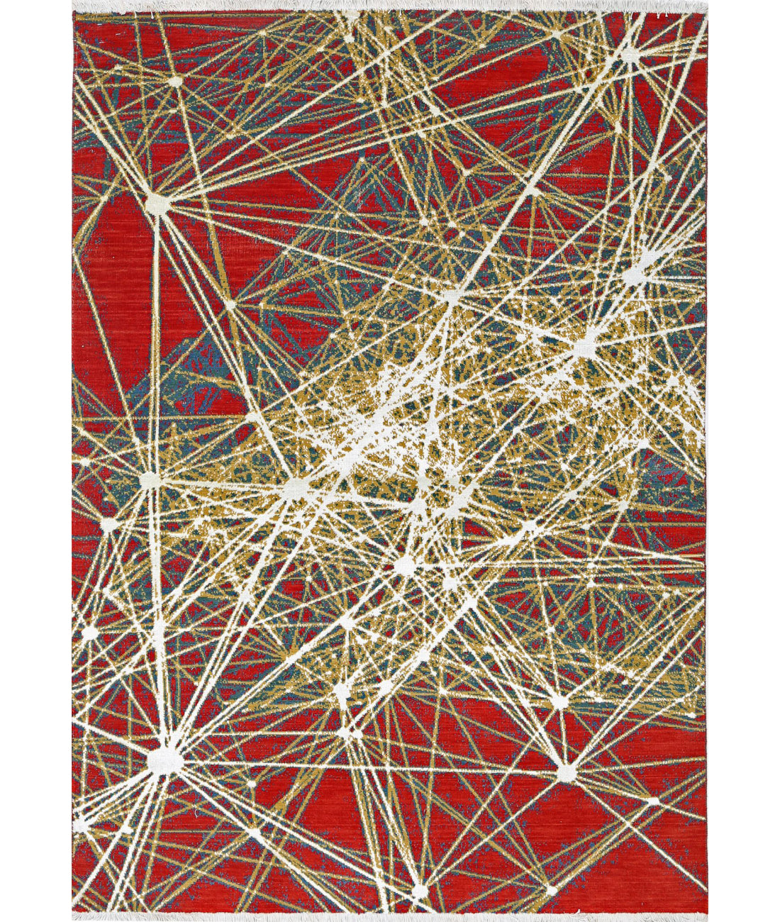 Dhanak 4'0'' X 5'9'' Power-Loomed Wool Rug 4'0'' x 5'9'' (120 X 173) / Red / Gold