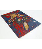 Dhanak 4'0'' X 5'10'' Power-Loomed Wool Rug 4'0'' x 5'10'' (120 X 175) / Blue / Red