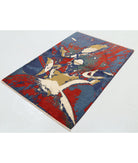 Dhanak 4'0'' X 5'10'' Power-Loomed Wool Rug 4'0'' x 5'10'' (120 X 175) / Blue / Red