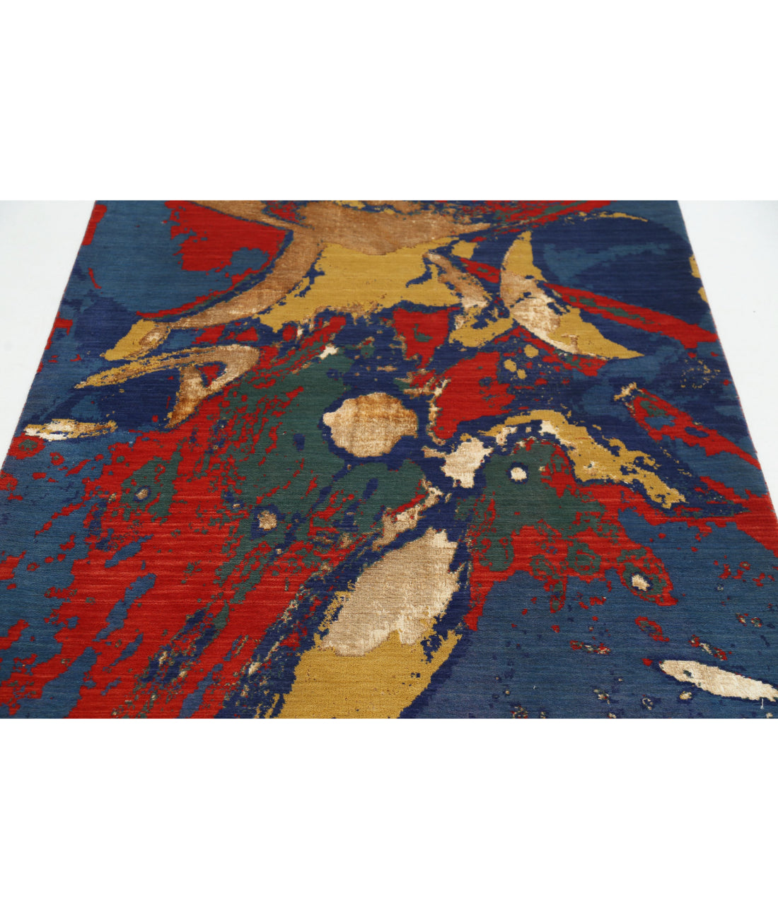 Dhanak 4'0'' X 5'10'' Power-Loomed Wool Rug 4'0'' x 5'10'' (120 X 175) / Blue / Red