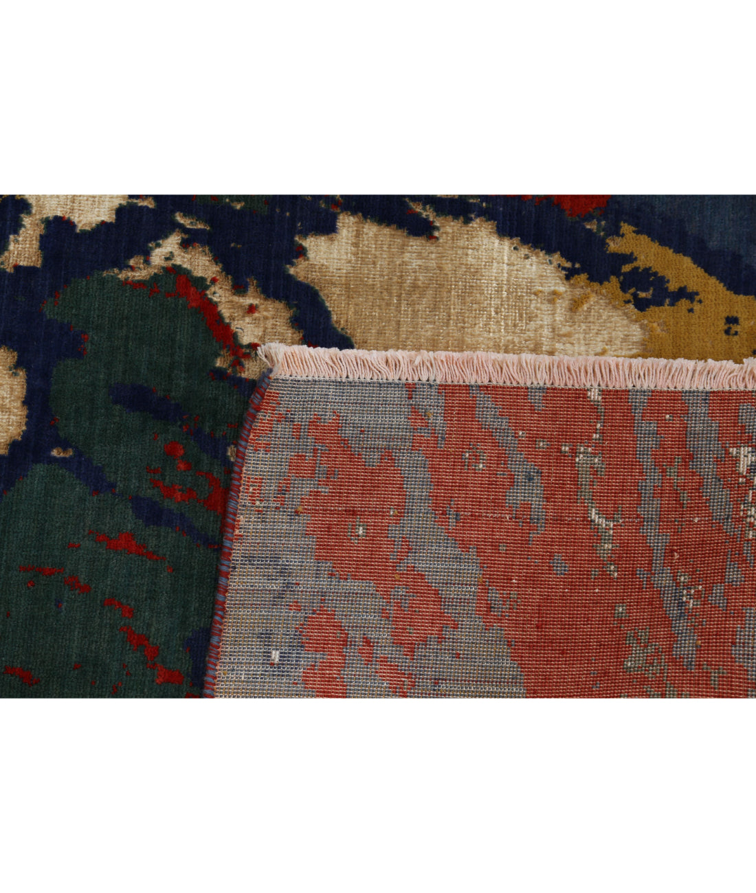 Dhanak 4'0'' X 5'10'' Power-Loomed Wool Rug 4'0'' x 5'10'' (120 X 175) / Blue / Red