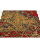 Dhanak 4'0'' X 5'10'' Power-Loomed Wool-Bamboo Silk Rug 4'0'' x 5'10'' (120 X 175) / Red / Gold