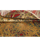 Dhanak 4'0'' X 5'10'' Power-Loomed Wool-Bamboo Silk Rug 4'0'' x 5'10'' (120 X 175) / Red / Gold