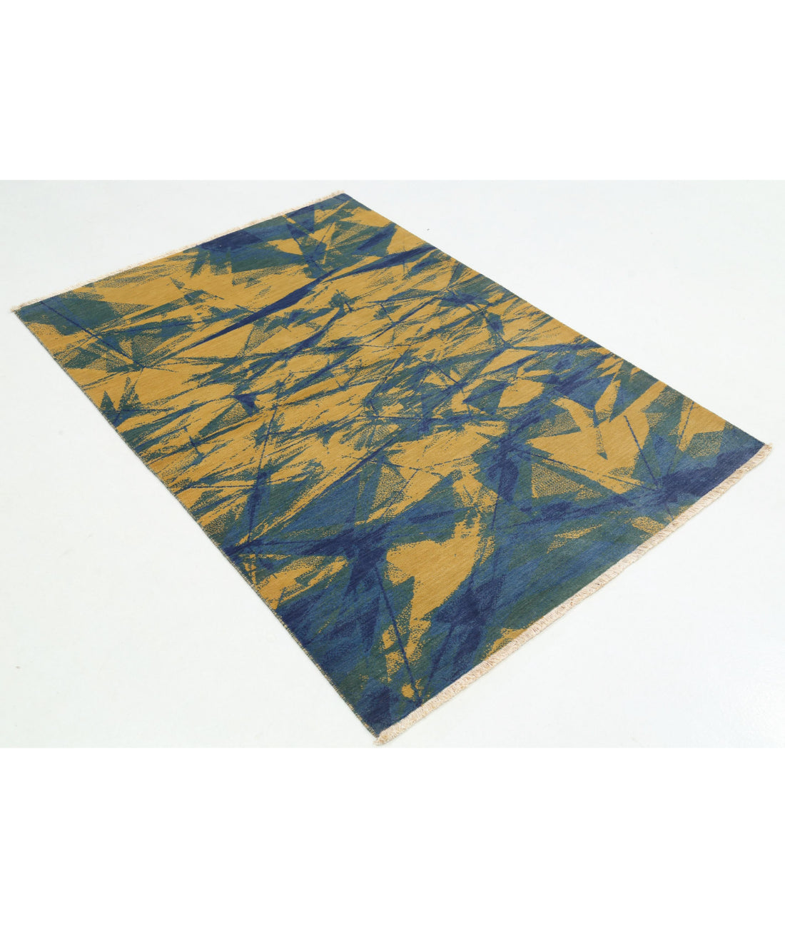 Dhanak 4'0'' X 5'10'' Power-Loomed Wool Rug 4'0'' x 5'10'' (120 X 175) / Gold / Green