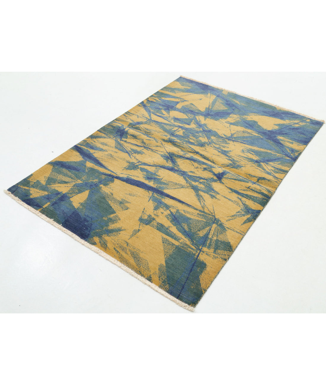 Dhanak 4'0'' X 5'10'' Power-Loomed Wool Rug 4'0'' x 5'10'' (120 X 175) / Gold / Green