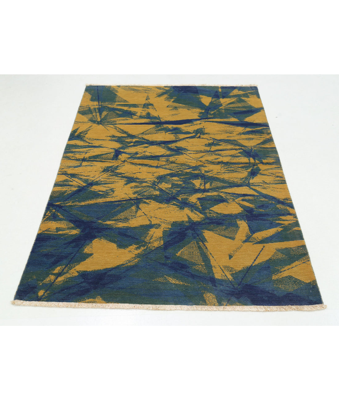 Dhanak 4'0'' X 5'10'' Power-Loomed Wool Rug 4'0'' x 5'10'' (120 X 175) / Gold / Green