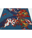 Dhanak 3'11'' X 6'1'' Power-Loomed Wool-Bamboo Silk Rug 3'11'' x 6'1'' (118 X 183) / Blue / Red