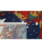 Dhanak 3'11'' X 6'1'' Power-Loomed Wool-Bamboo Silk Rug 3'11'' x 6'1'' (118 X 183) / Blue / Red